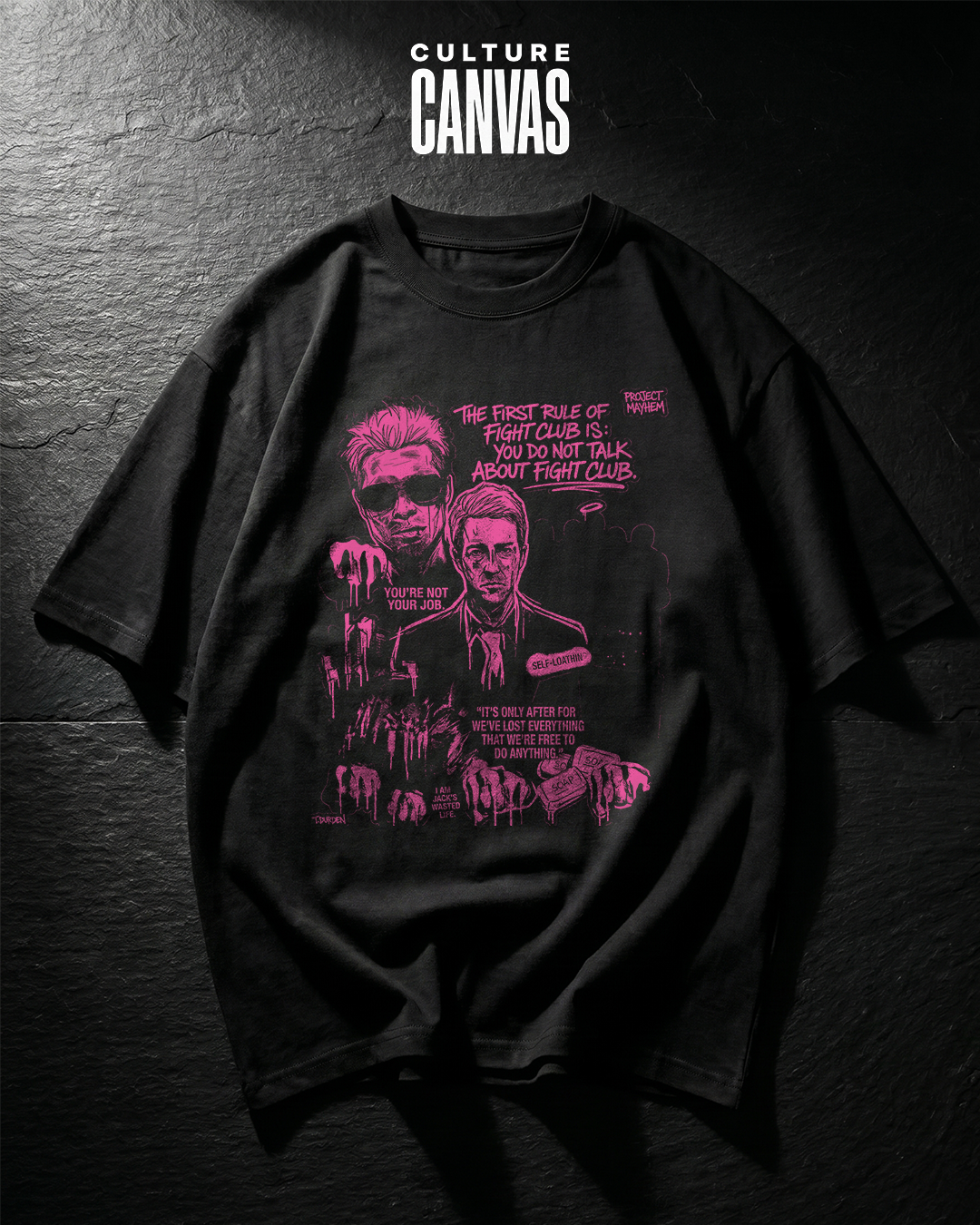Project Mayhem | Punk Collage Oversized Graphic Tee