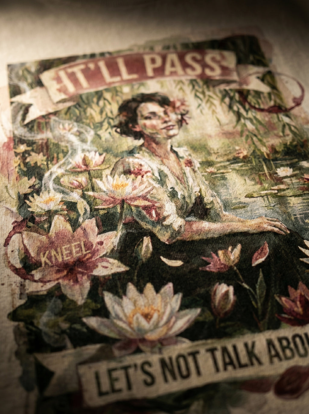It'll Pass | Botanical Watercolour Oversized Graphic Tee