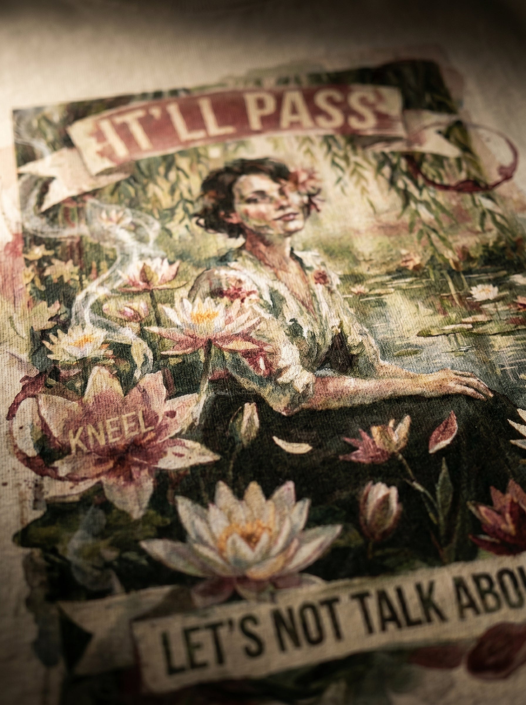 It'll Pass | Botanical Watercolour Oversized Graphic Tee