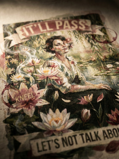 It'll Pass | Botanical Watercolour Oversized Graphic Tee