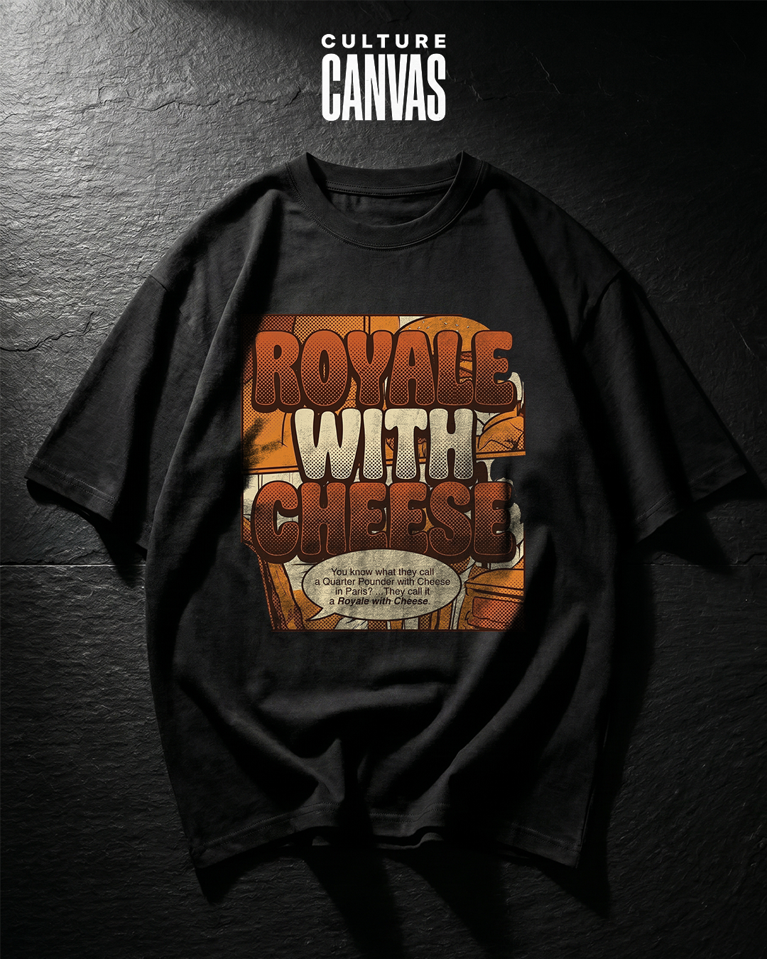 Royale With Cheese | Pop-Art Comic Oversized Graphic Tee