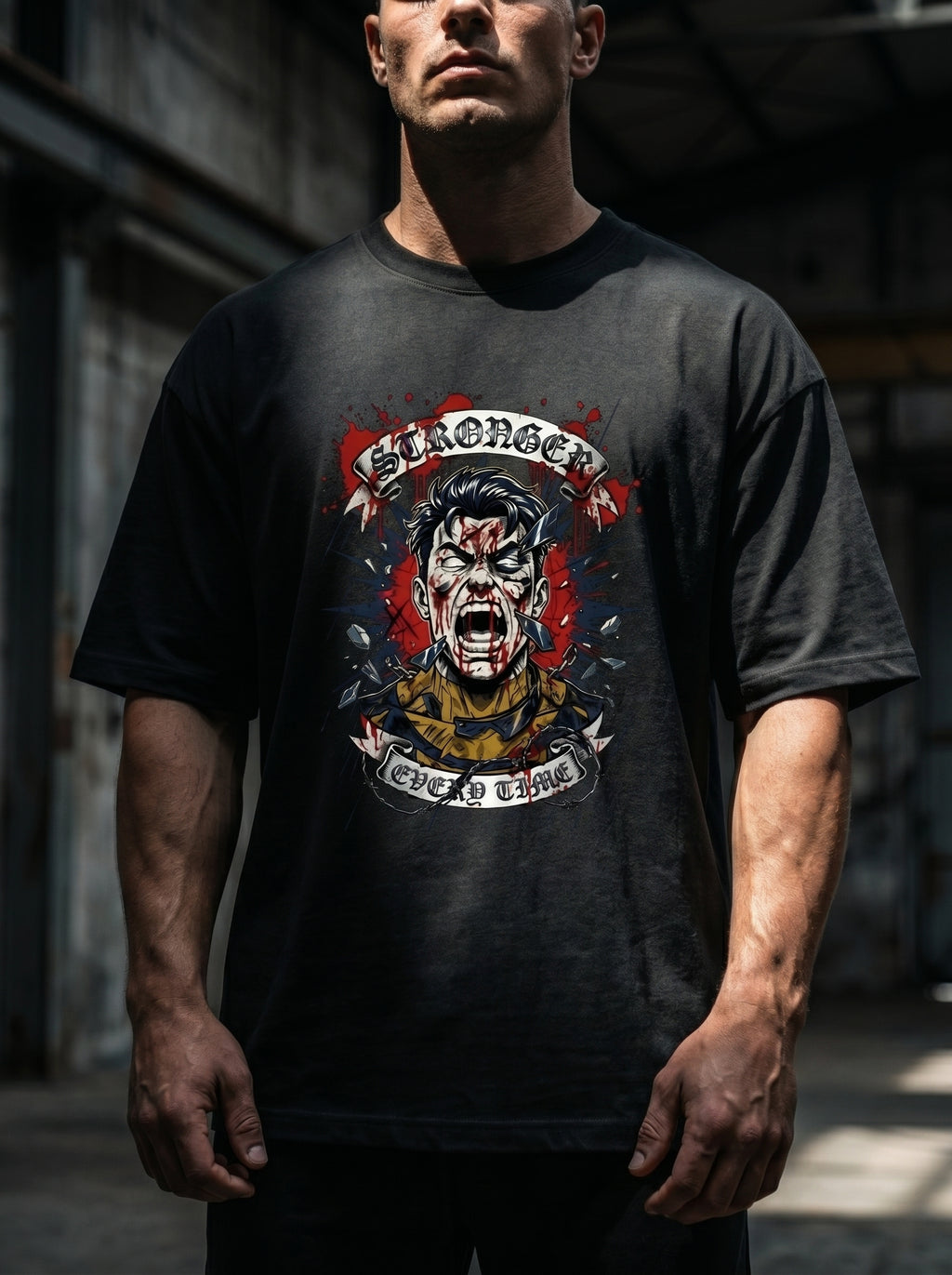 Stronger Every Time | Invincible Fan Art Oversized Graphic Tee